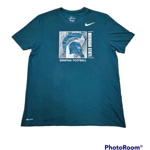 Nike Michigan State Spartans Football Team Men's Dri-fit T-Shirt Size xl
